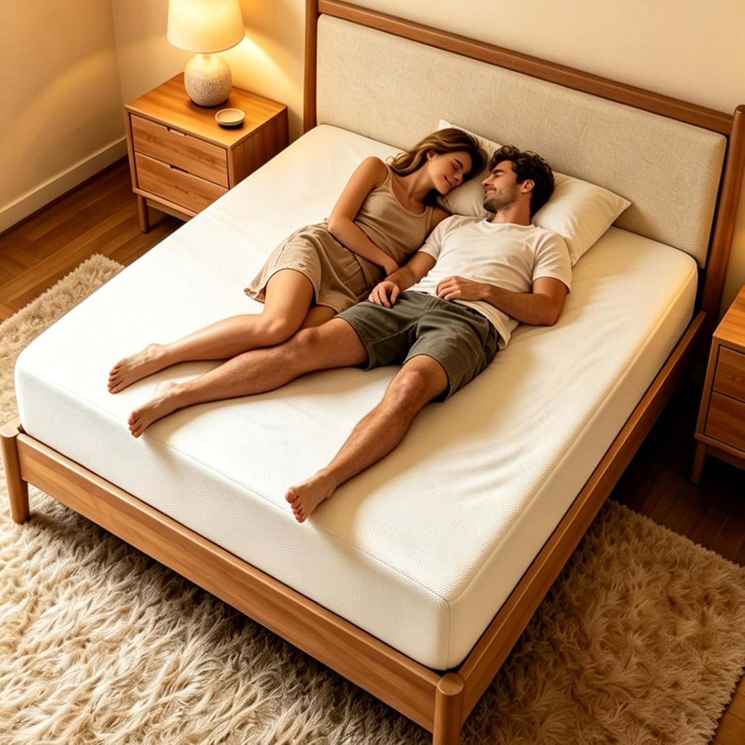 Memory Foam Mattress In A Box Queen - ที่นอนเมมโมรี่โฟมขนาด 10 นิ้ว ดีไซน์ตามหลักสรีรศาสตร์ ขนาดควีน บรรจุในกล่อง