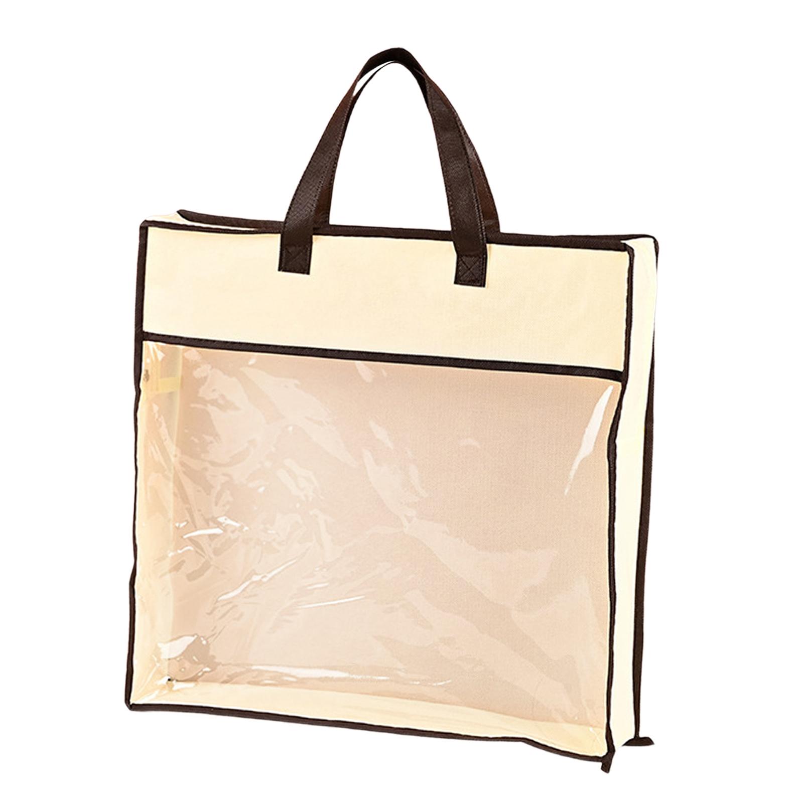Wardrobe Closet Portable Fabric Cover - แบบพกพา, กันฝุ่น, ที่จัดเก็บของในตู้, ด้ามจับแบบพกพา, อุปกรณ์ป้องกันมือ