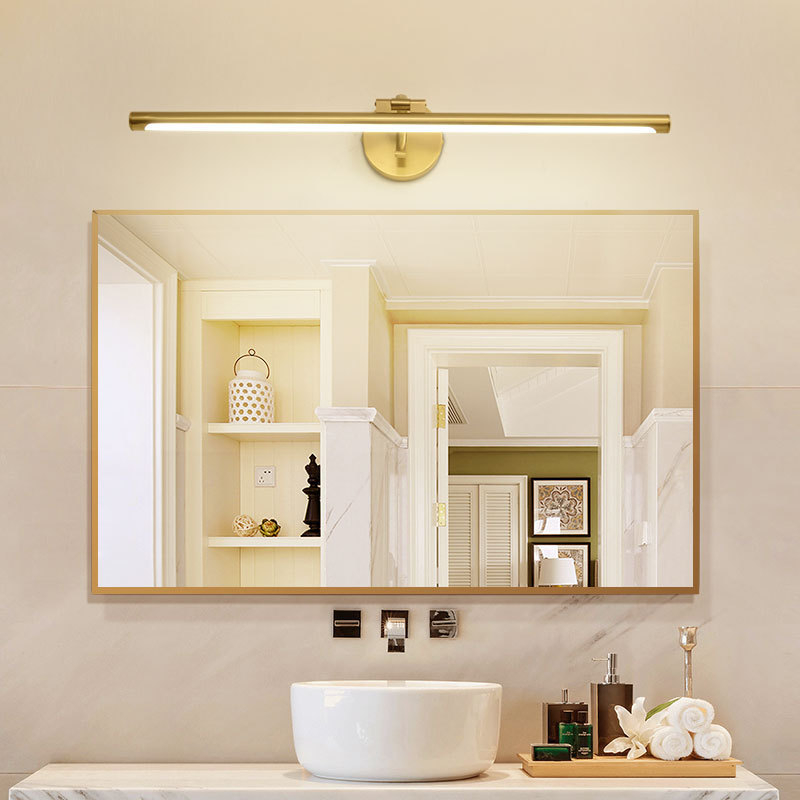Dressing Table Vanity With Lighted Mirror - ไฟกระจกห้องน้ำทองแดงทั้งหมด ไฟ LED สำหรับโต๊ะเครื่องแป้งในห้องน้ำ โคมไฟตู้กระจกห้องน้ำ ไฟกระจกห้องน้ำ