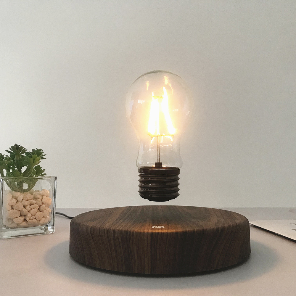 Floating Nightstand With Led Light - โคมไฟลอยแม่เหล็ก สร้างสรรค์ด้วยหลอดไฟ LED แก้วลอยได้ ตกแต่งบ้าน สำนักงาน