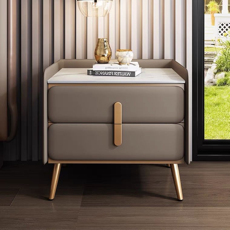 ตู้ข้างเตียง AOLIVIYA รุ่นครีม - Solid Wood Nightstand 2 Drawers บทวิจารณ์และราคา