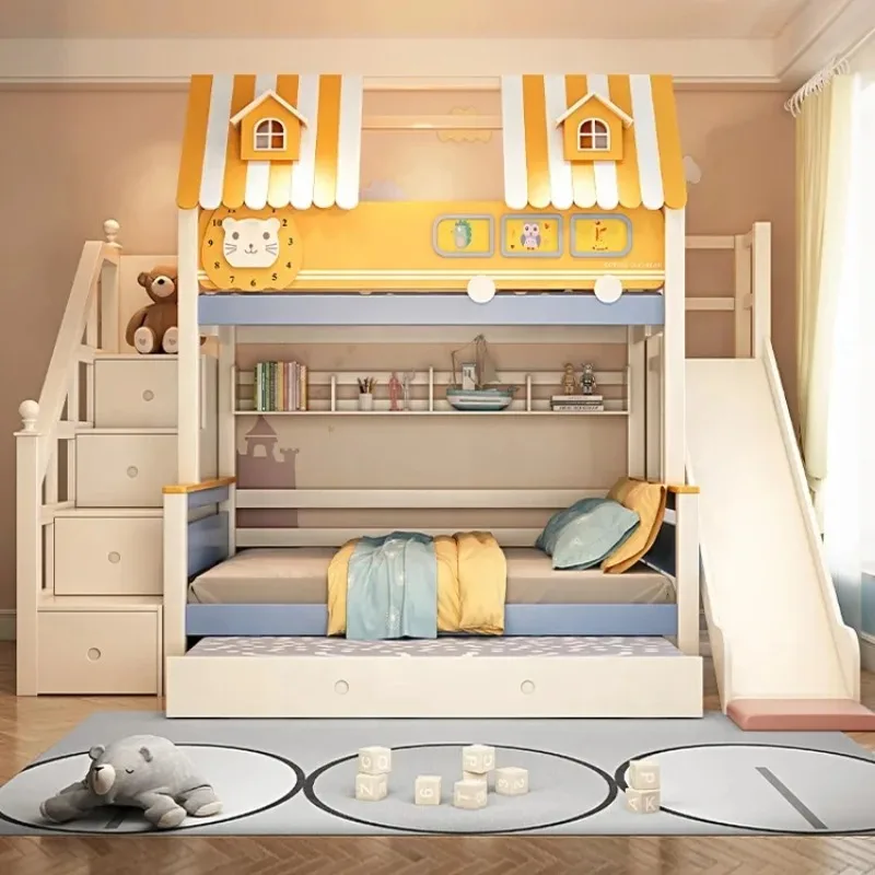 เฟอร์นิเจอร์ไม้ลอฟท์ ห้องเด็ก  - Bunk Bed With Stairs And Slide บทวิจารณ์และราคา