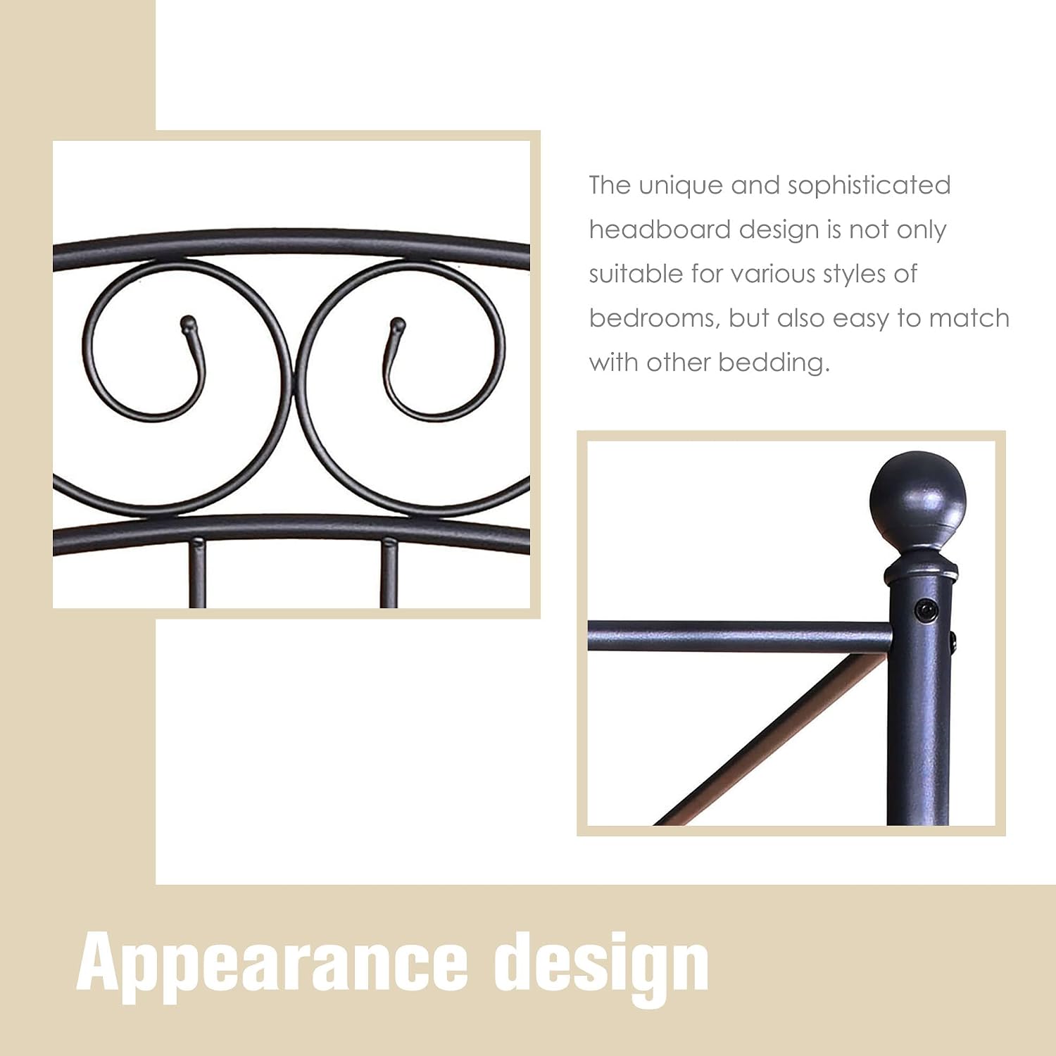 โครงเตียงโลหะขนาดควีนไซส์พร้อม - Canopy Bed Frame Metal Queen บทวิจารณ์และราคา