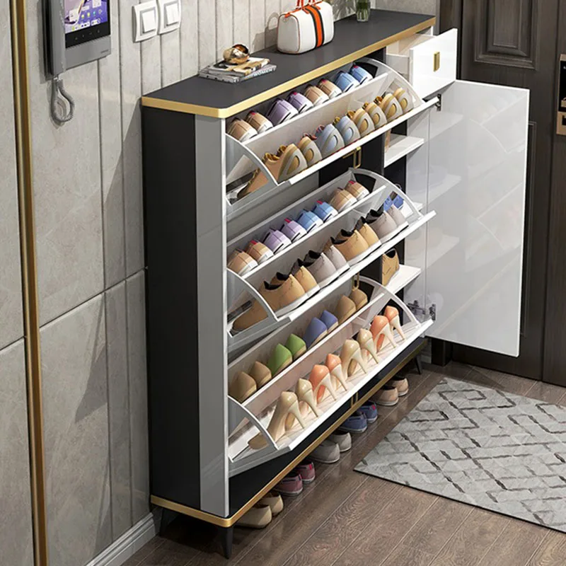 ตู้เก็บรองเท้าแบบบางเฉียบ หลาย - Shoe Rack Cabinet Narrow Entryway บทวิจารณ์และราคา