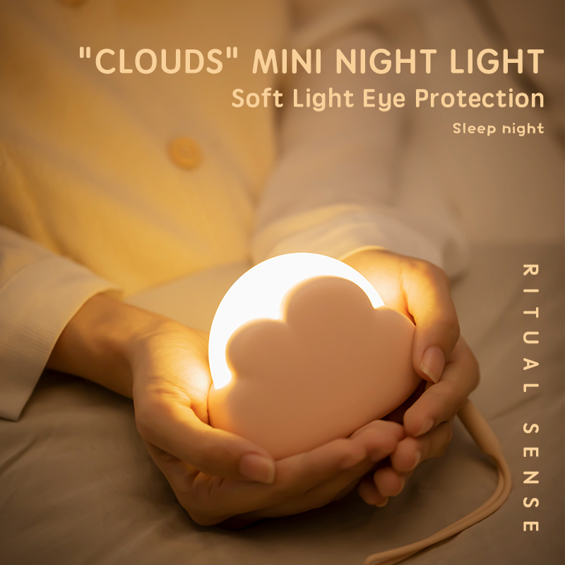 Cloud Night Light Mini USB ไร้ - Floating Nightstand With Led Light บทวิจารณ์และราคา
