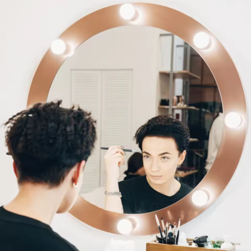 โคมไฟแต่งหน้าฮอลลีวูดพร้อมกระจ - Dressing Table Vanity With Lighted Mirror บทวิจารณ์และราคา