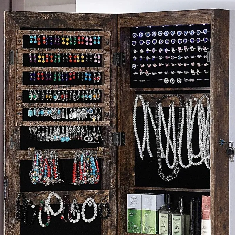 ตู้เก็บเครื่องประดับแบบกระจกเต - Full Length Mirror Jewelry Armoire บทวิจารณ์และราคา