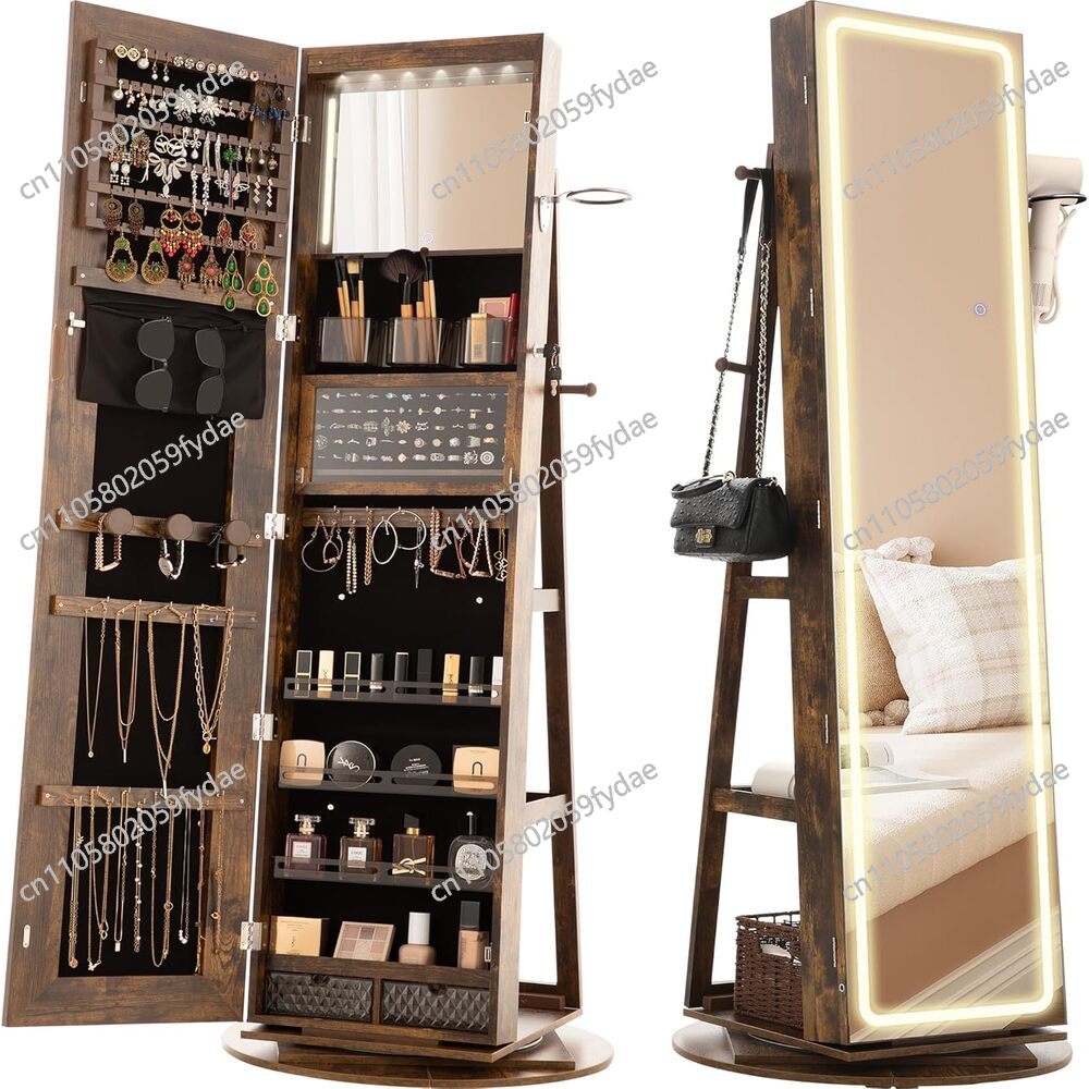 ตู้กระจกใส่เครื่องประดับแบบตั้ - Full Length Mirror Jewelry Armoire บทวิจารณ์และราคา