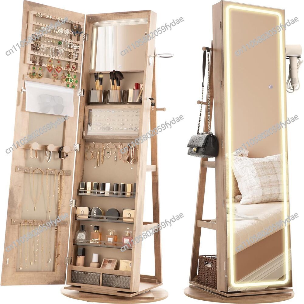 ตู้กระจกใส่เครื่องประดับแบบตั้ - Full Length Mirror Jewelry Armoire บทวิจารณ์และราคา