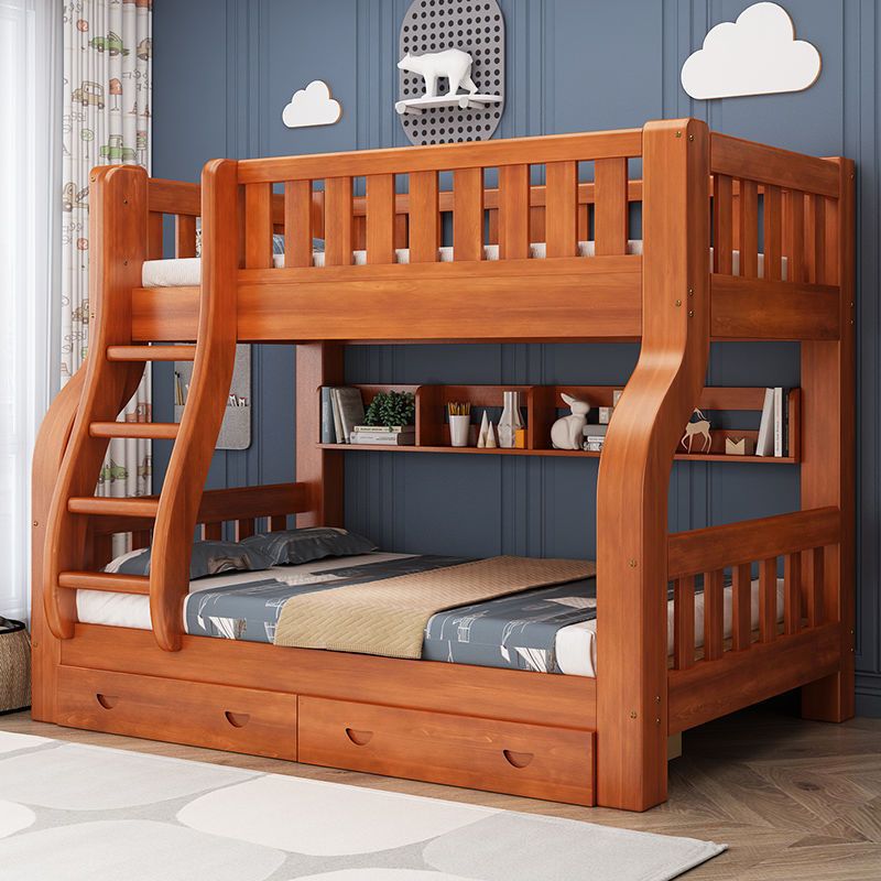 เตียงเด็กสองชั้นโครงไม้จริงสำห - Bunk Bed With Stairs And Slide บทวิจารณ์และราคา