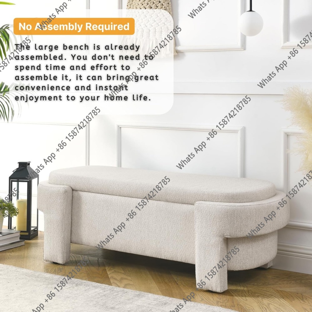 ม้านั่งเก็บของทรงวงรีหุ้มผ้าลิ - Bedroom Furniture บทวิจารณ์และราคา