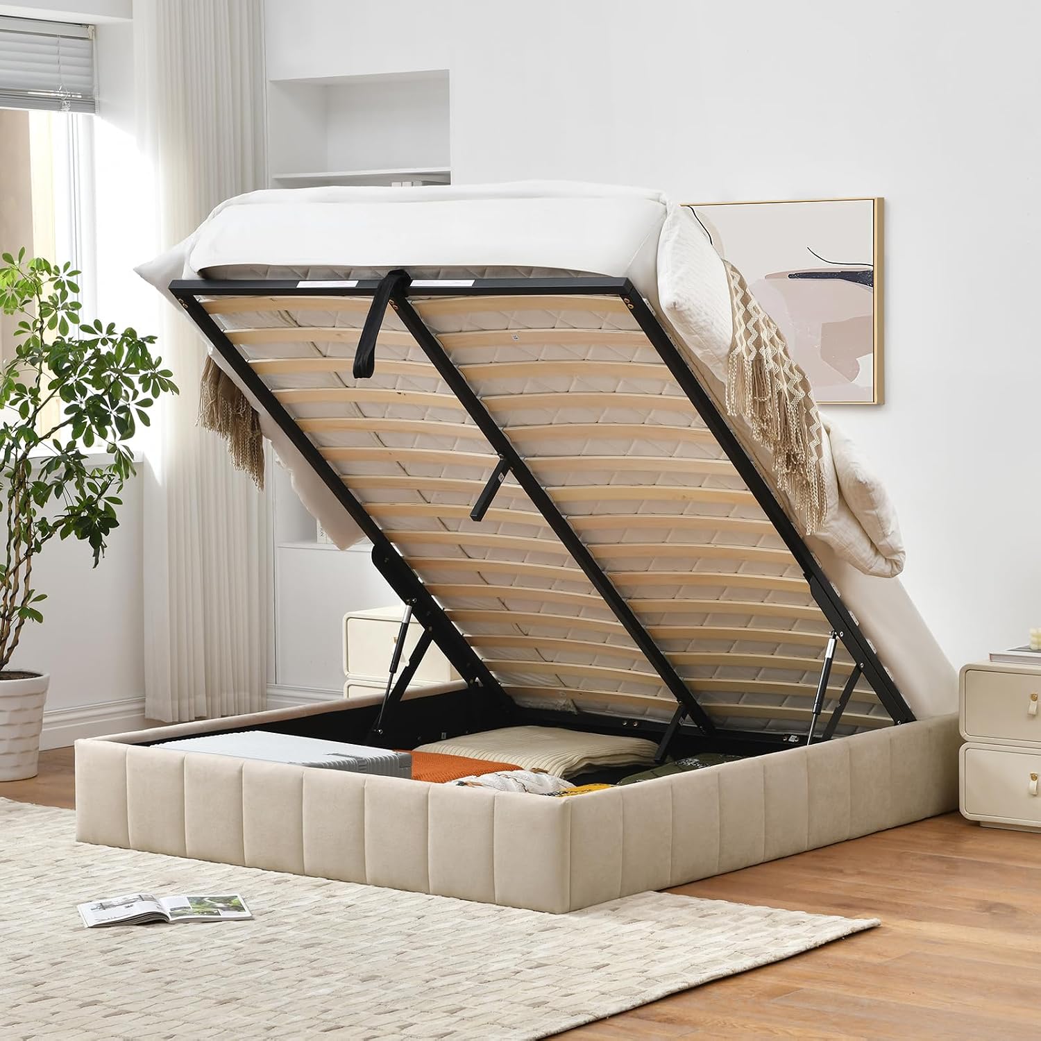 โครงเตียงยกเก็บของขนาดใหญ่, เต - Gas Lift Storage Bed Hydraulic บทวิจารณ์และราคา