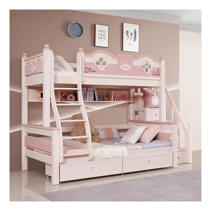 เตียงสองชั้นสำหรับเด็กสไตล์เจ้ - Bunk Bed With Stairs And Slide บทวิจารณ์และราคา