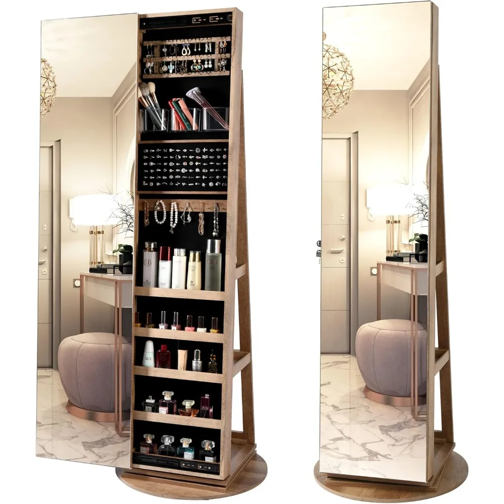 ตู้เก็บเครื่องประดับขนาดใหญ่ 6 - Full Length Mirror Jewelry Armoire บทวิจารณ์และราคา