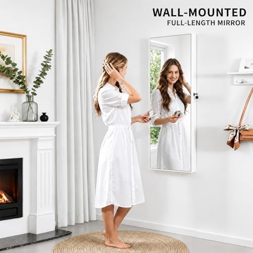 ตู้เก็บเครื่องประดับแบบล็อคได้ - Full Length Mirror Jewelry Armoire บทวิจารณ์และราคา