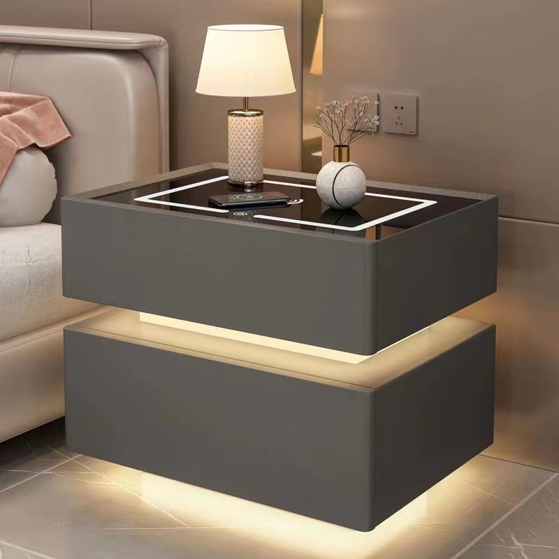 โต๊ะข้างเตียงไม้เนื้อแข็งสไตล์ - Solid Wood Nightstand 2 Drawers บทวิจารณ์และราคา