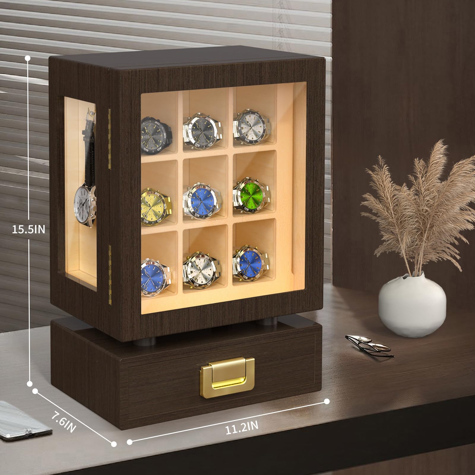 กล่องเก็บนาฬิกาไม้ทรงสี่เหลี่ย - Storage บทวิจารณ์และราคา