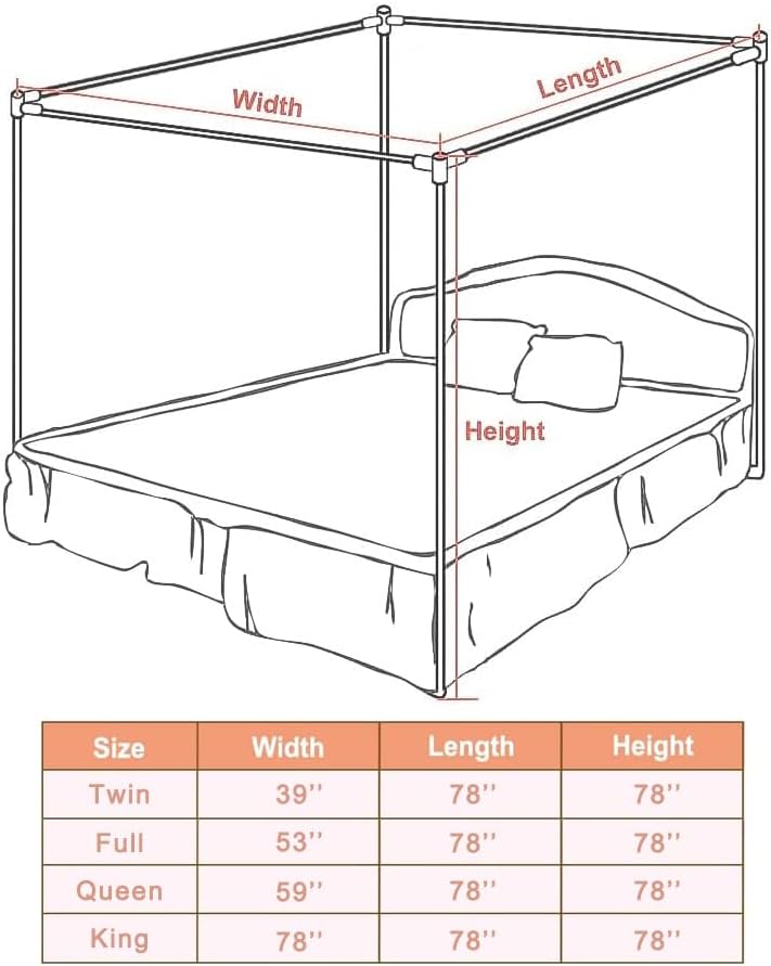 โครงเตียงแบบมีหลังคาทำจากสแตนเ - Canopy Bed Frame Metal Queen บทวิจารณ์และราคา
