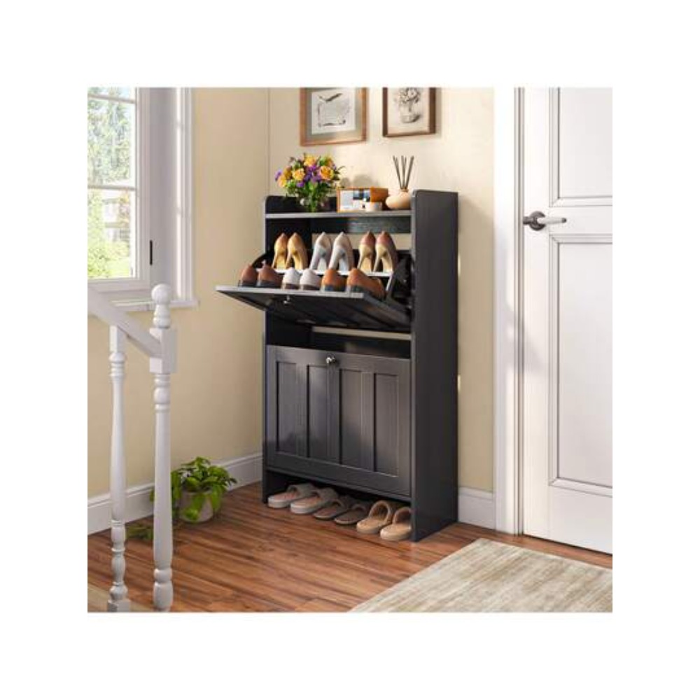 ตู้เก็บรองเท้าแบบตั้งพื้นทรงแค - Shoe Rack Cabinet Narrow Entryway บทวิจารณ์และราคา