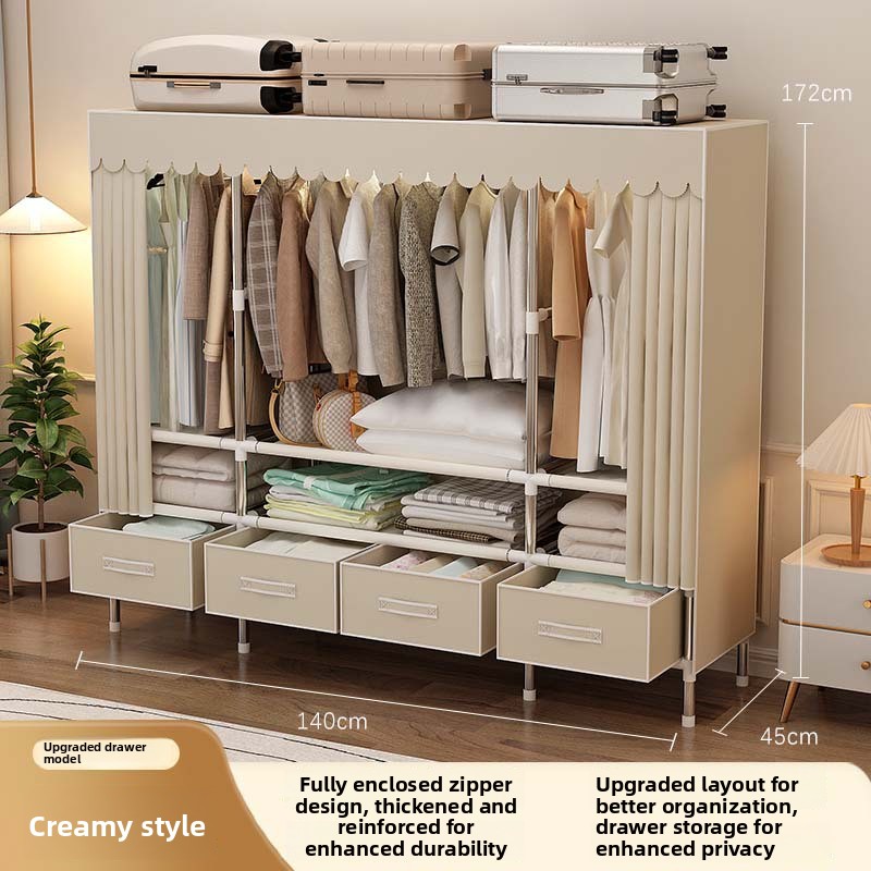 ตู้เสื้อผ้าแบบพกพาพร้อมฝาปิด ร - Wardrobe Closet Portable Fabric Cover บทวิจารณ์และราคา