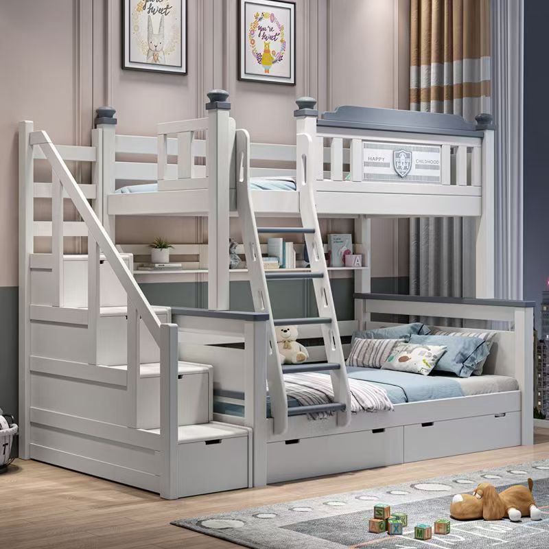 เฟอร์นิเจอร์ห้องนอนเด็กไม้ราคา - Bunk Bed With Stairs And Slide บทวิจารณ์และราคา