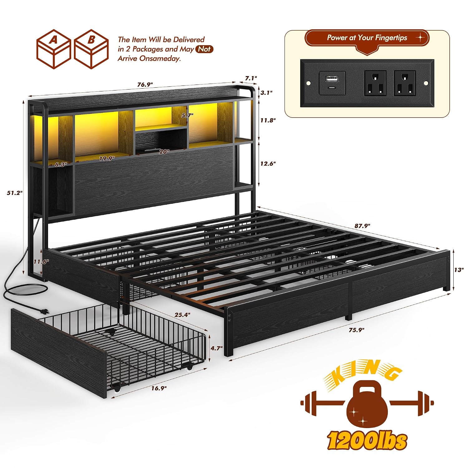 โครงเตียงขนาดคิงไซส์พร้อมที่เก - King Size Bed Frame With Storage Drawers บทวิจารณ์และราคา