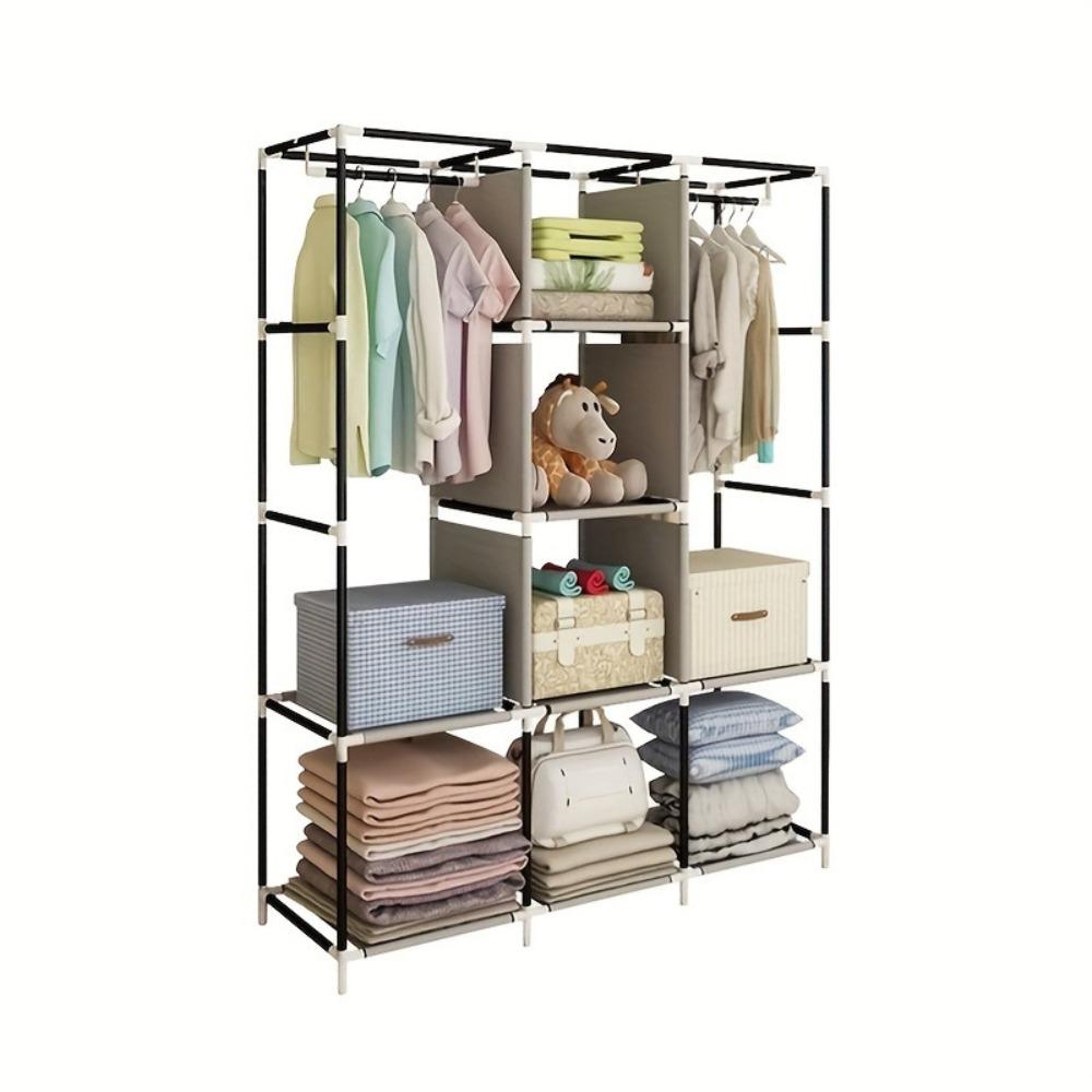 ตู้เสื้อผ้าแบบพกพาขนาด 64 นิ้ว - Wardrobe Closet Portable Fabric Cover บทวิจารณ์และราคา