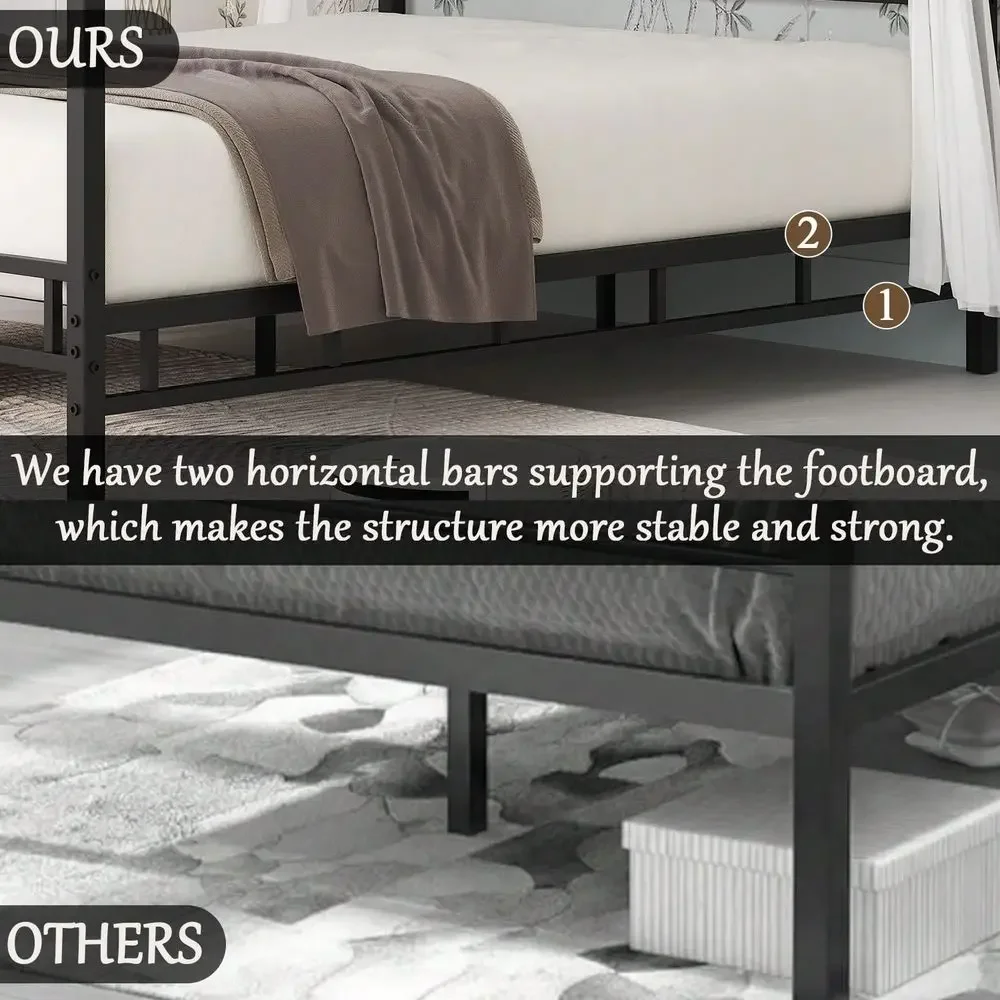 โครงเตียงโลหะแบบมีหลังคา, โครง - Canopy Bed Frame Metal Queen บทวิจารณ์และราคา