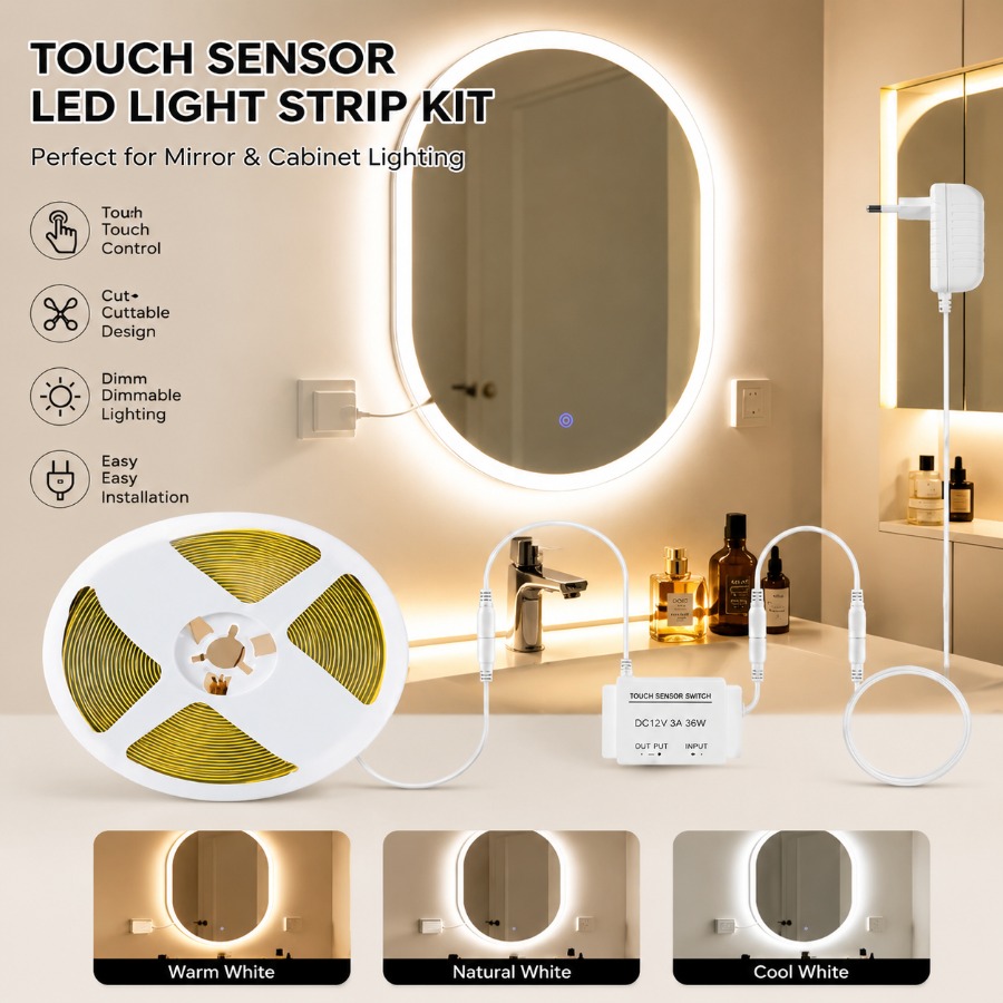 1 ชุดกระจกแต่งหน้าในห้องน้ำแบบ - Dressing Table Vanity With Lighted Mirror บทวิจารณ์และราคา