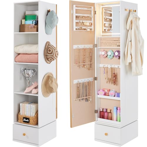 กระจกหมุนพร้อมตู้เก็บของ, ตู้เ - Full Length Mirror Jewelry Armoire บทวิจารณ์และราคา