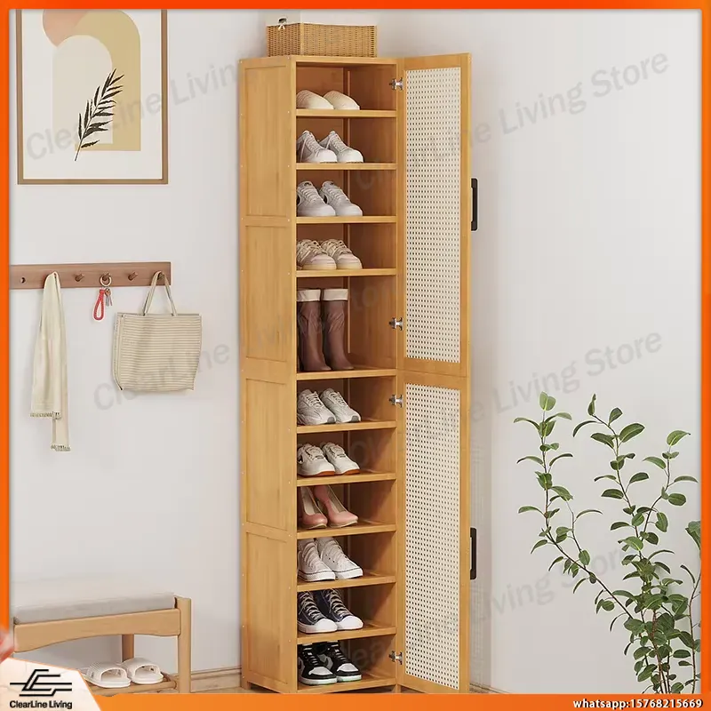 ชั้นวางรองเท้าแบบหลายชั้นทันสม - Shoe Rack Cabinet Narrow Entryway บทวิจารณ์และราคา