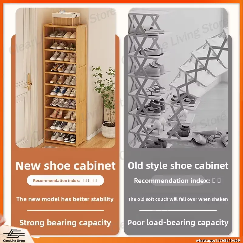 ชั้นวางรองเท้าแบบหลายชั้นทันสม - Shoe Rack Cabinet Narrow Entryway บทวิจารณ์และราคา