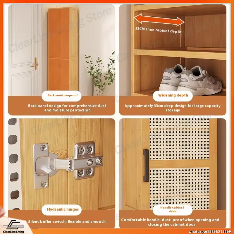 ชั้นวางรองเท้าแบบหลายชั้นทันสม - Shoe Rack Cabinet Narrow Entryway บทวิจารณ์และราคา
