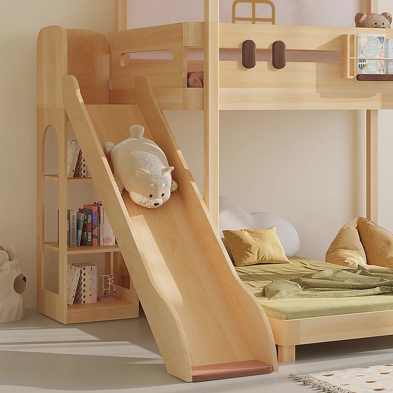 เตียงสองชั้นพร้อมสไลเดอร์ เตีย - Bunk Bed With Stairs And Slide บทวิจารณ์และราคา
