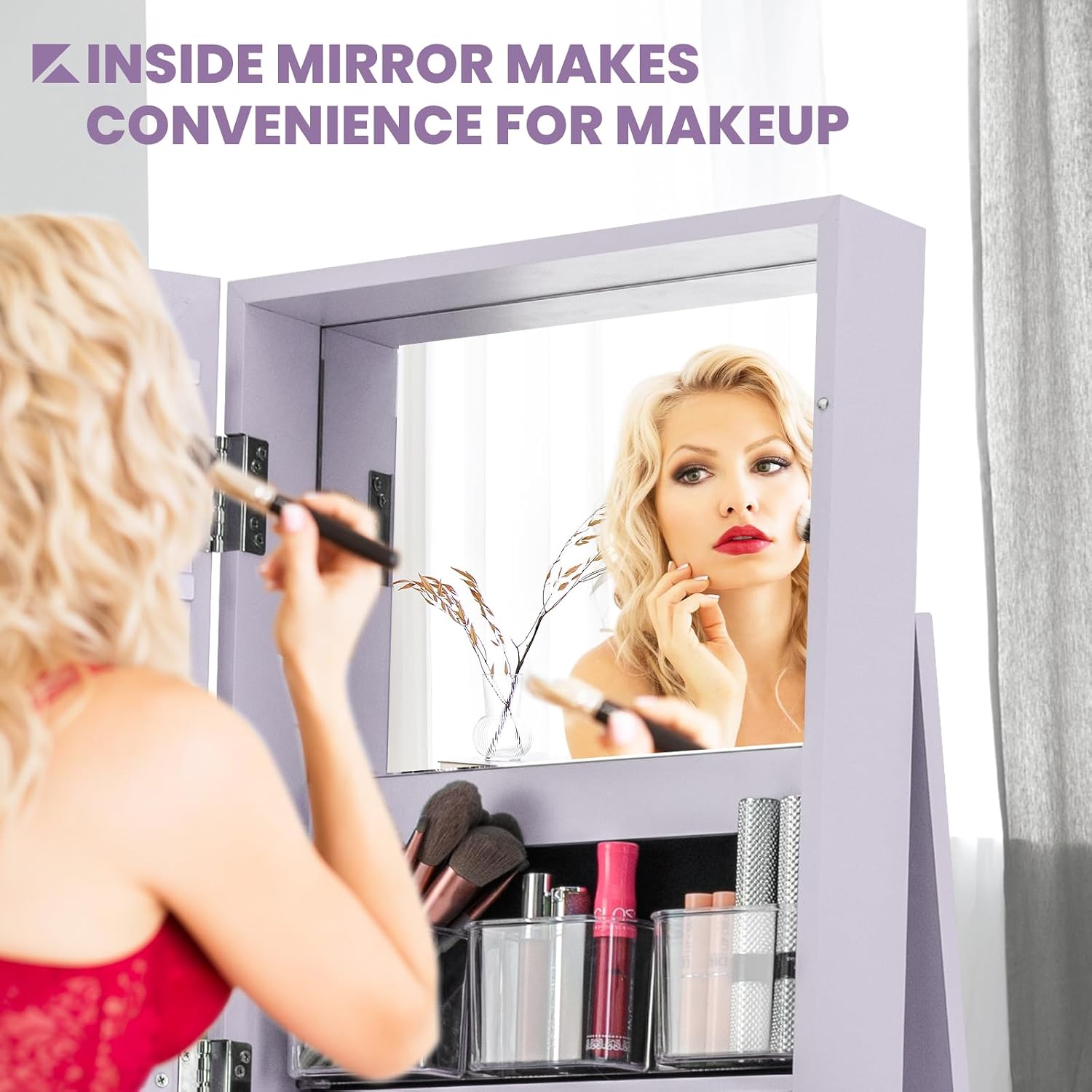 ตู้เก็บเครื่องประดับแบบหมุนได้ - Full Length Mirror Jewelry Armoire บทวิจารณ์และราคา