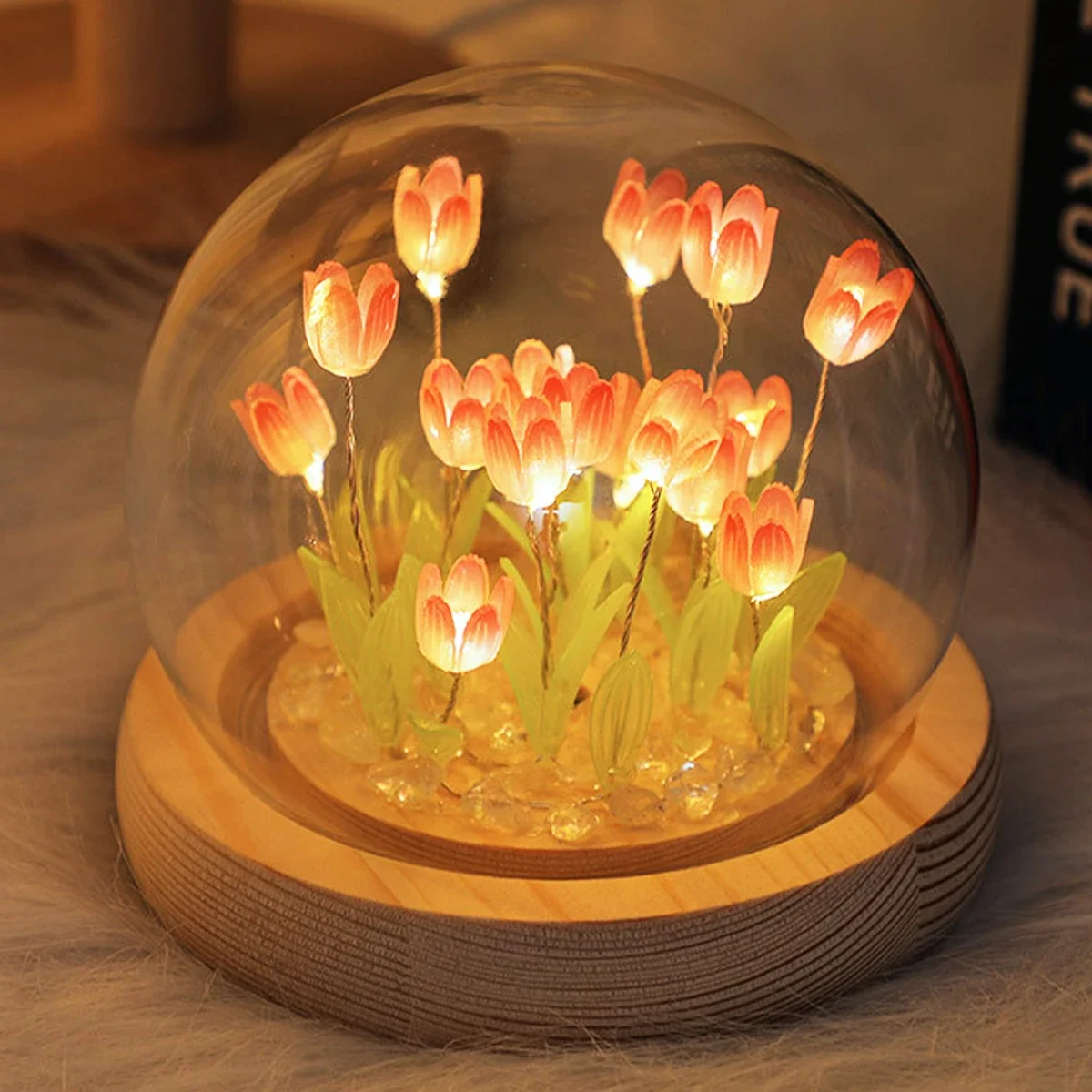 LED DIY Handmade Mini TULIP Ni - Floating Nightstand With Led Light บทวิจารณ์และราคา