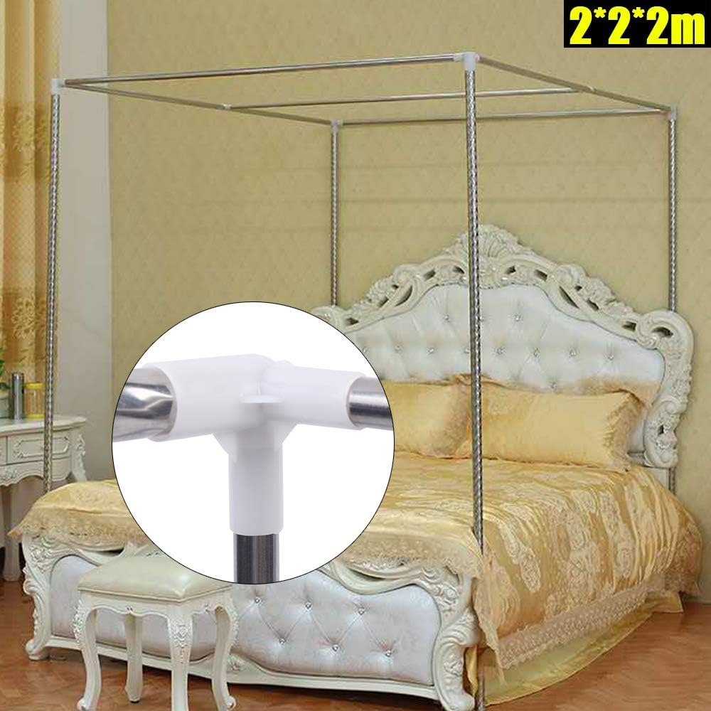 โครงเตียงเหล็กสแตนเลสพร้อมมุ้ง - Canopy Bed Frame Metal Queen บทวิจารณ์และราคา