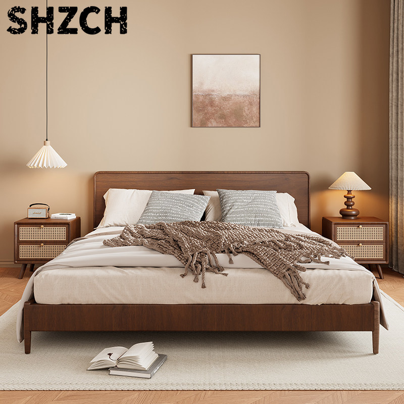 โต๊ะข้างเตียงไม้เนื้อแข็งพร้อม - Solid Wood Nightstand 2 Drawers บทวิจารณ์และราคา