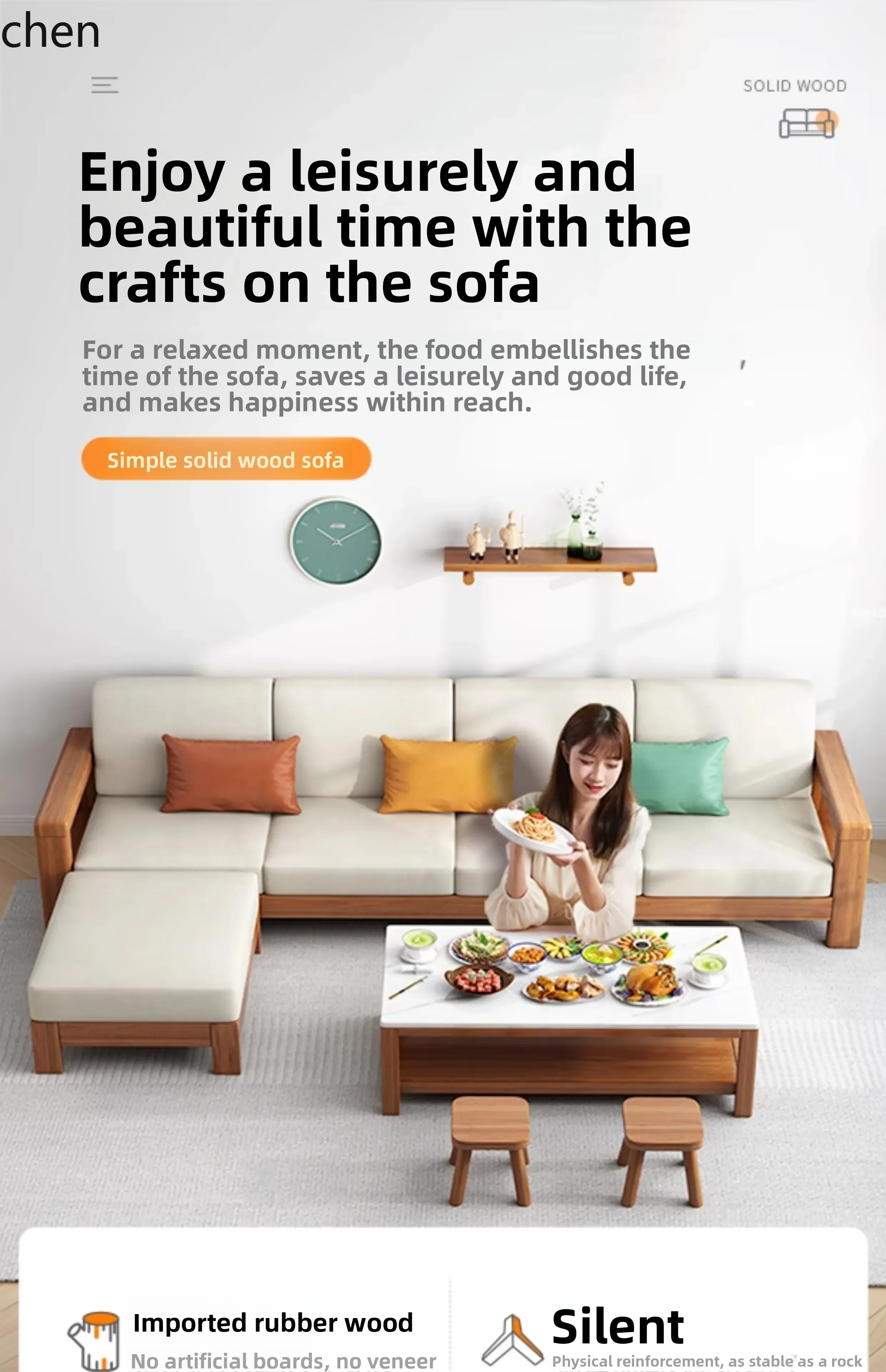 โซฟาผ้าเทคโนโลยีไม้แท้ TQH7.2  - Sofas บทวิจารณ์และราคา
