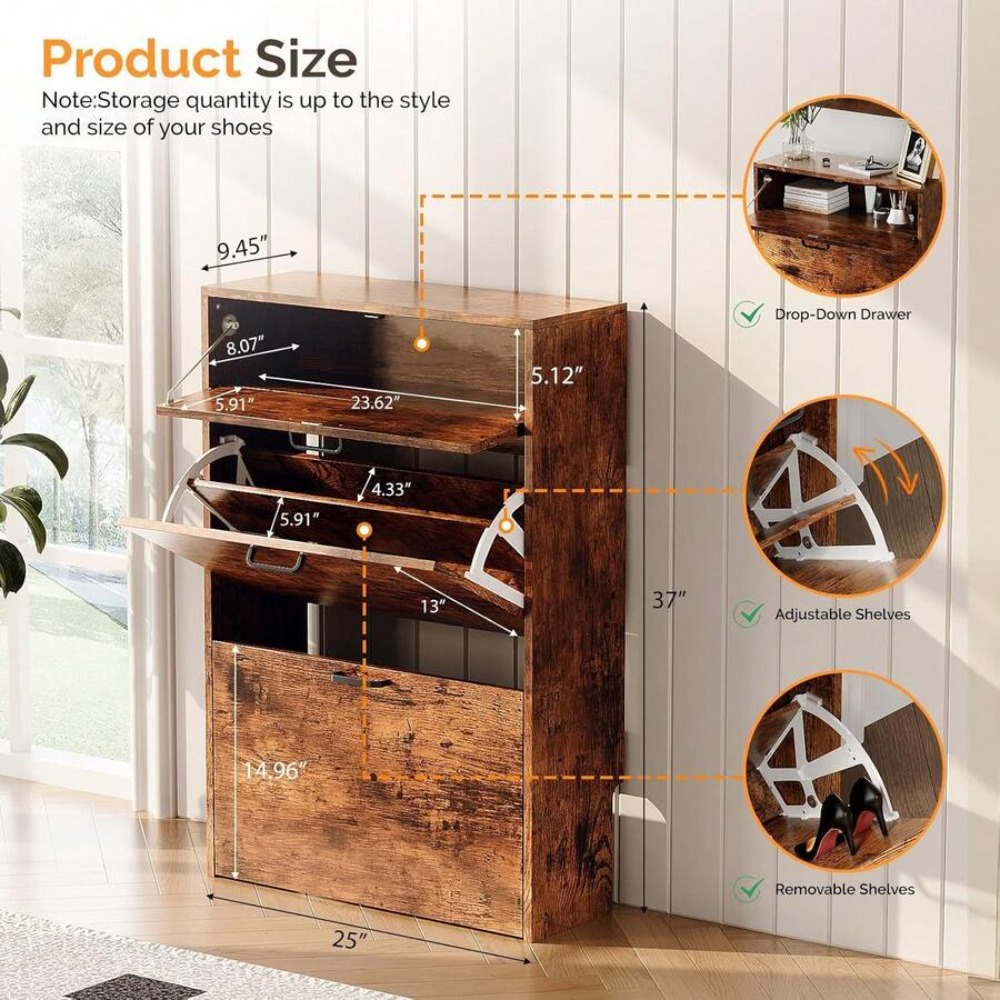 ตู้เก็บรองเท้าแบบแคบสำหรับทางเ - Shoe Rack Cabinet Narrow Entryway บทวิจารณ์และราคา