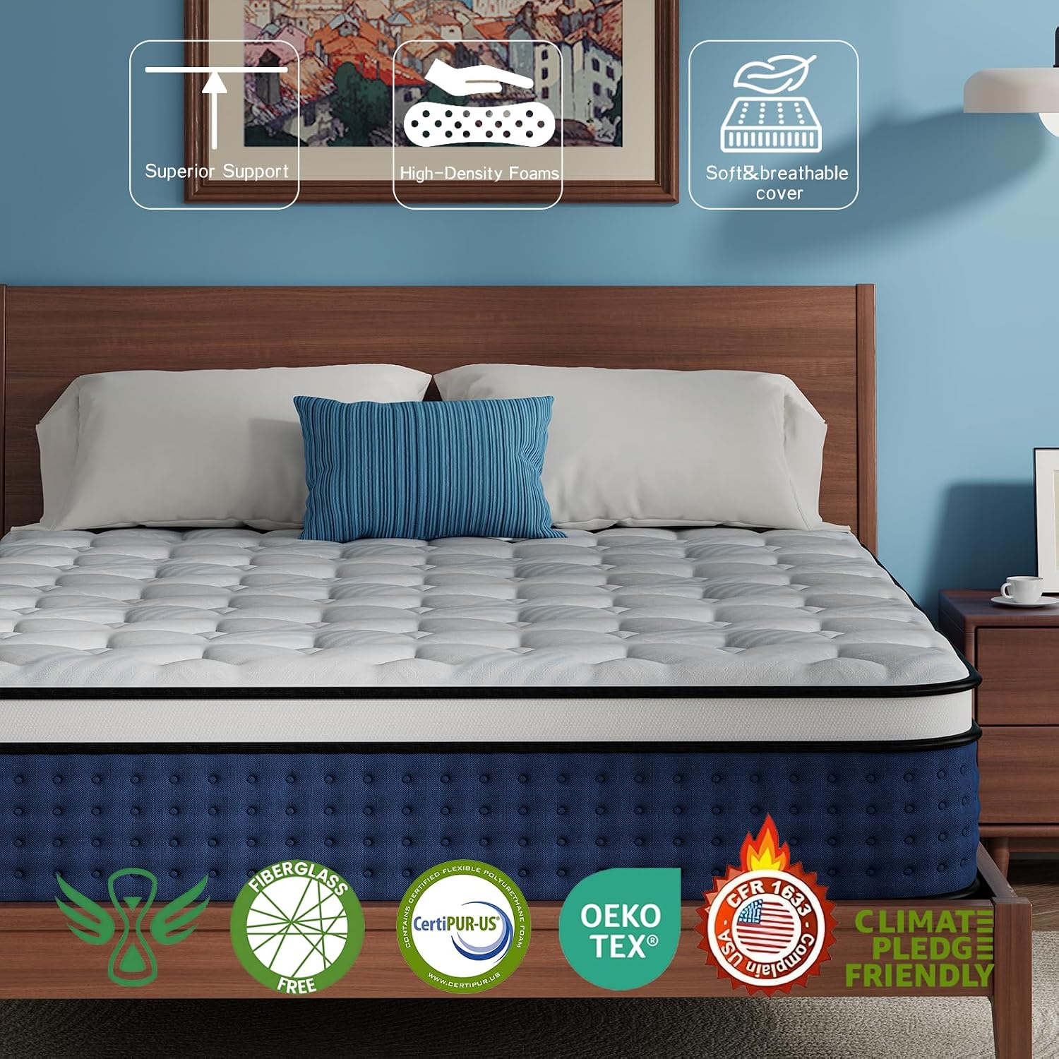 ที่นอน, ที่นอนไฮบริดขนาดควีนไซ - Memory Foam Mattress In A Box Queen บทวิจารณ์และราคา