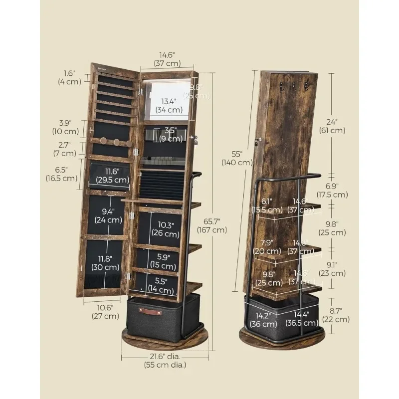 360 °   ตู้เก็บเครื่องประดับแบ - Full Length Mirror Jewelry Armoire บทวิจารณ์และราคา